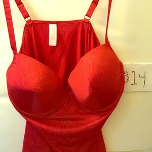 Plus size padded spaghetti strap top